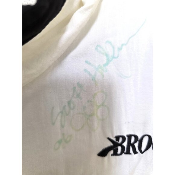 VTG Brooks Y2K Team Washington 90S Yellow & White Jacket Medium Lightweight Wind - Picture 8 of 9